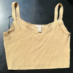 Women’s Large H&M Tan Cropped Tank Top